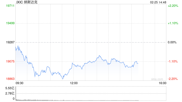 午盘：美股走低科技股领跌 特斯拉一度跌逾9%